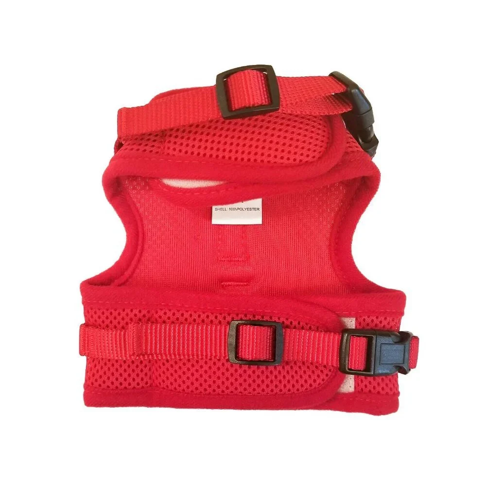 Cat Harness Vest w/ Leash Double Strap Red Medium Large Extra Large Sizes Avail